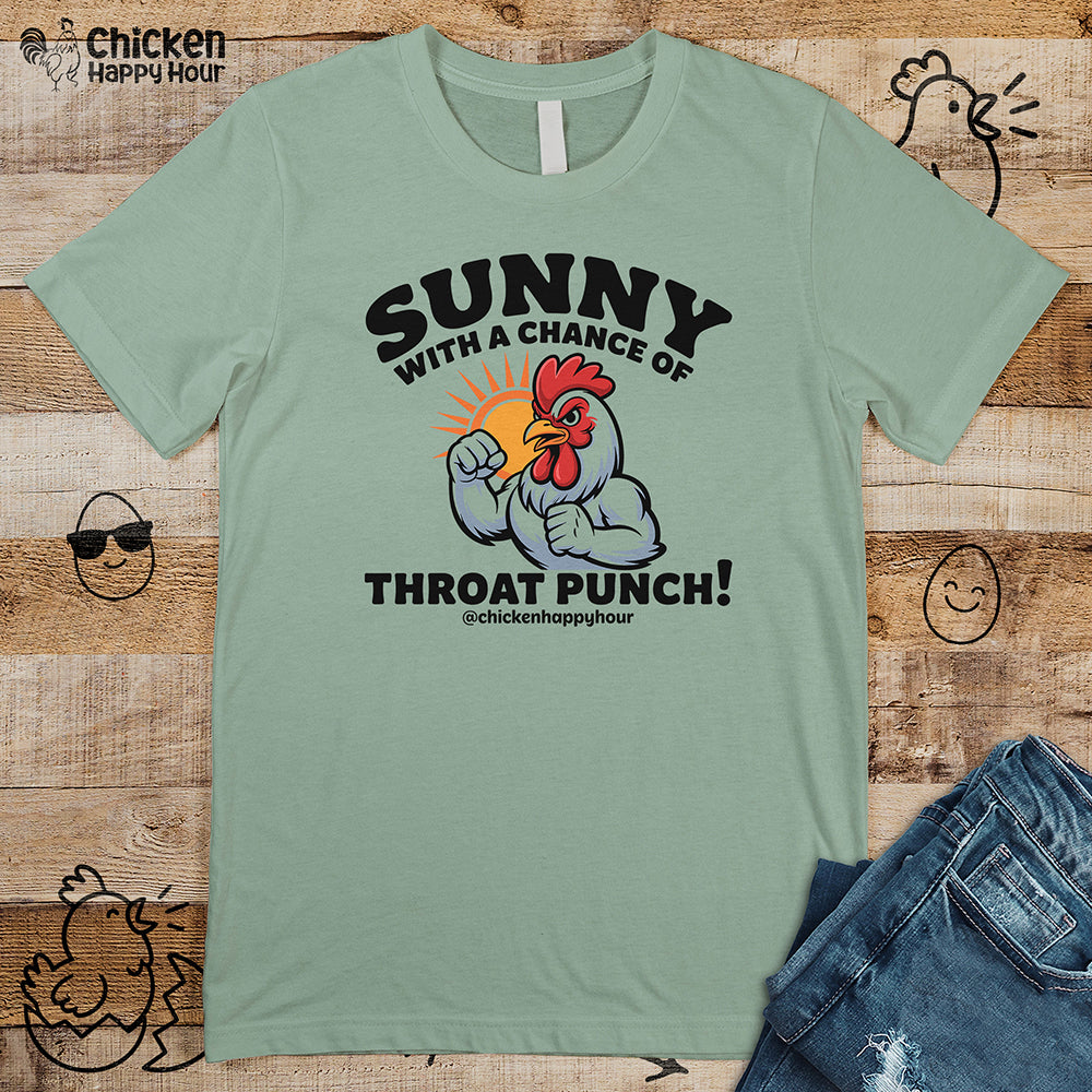 Sunny with a Chance of Throat Punch Unisex Tee