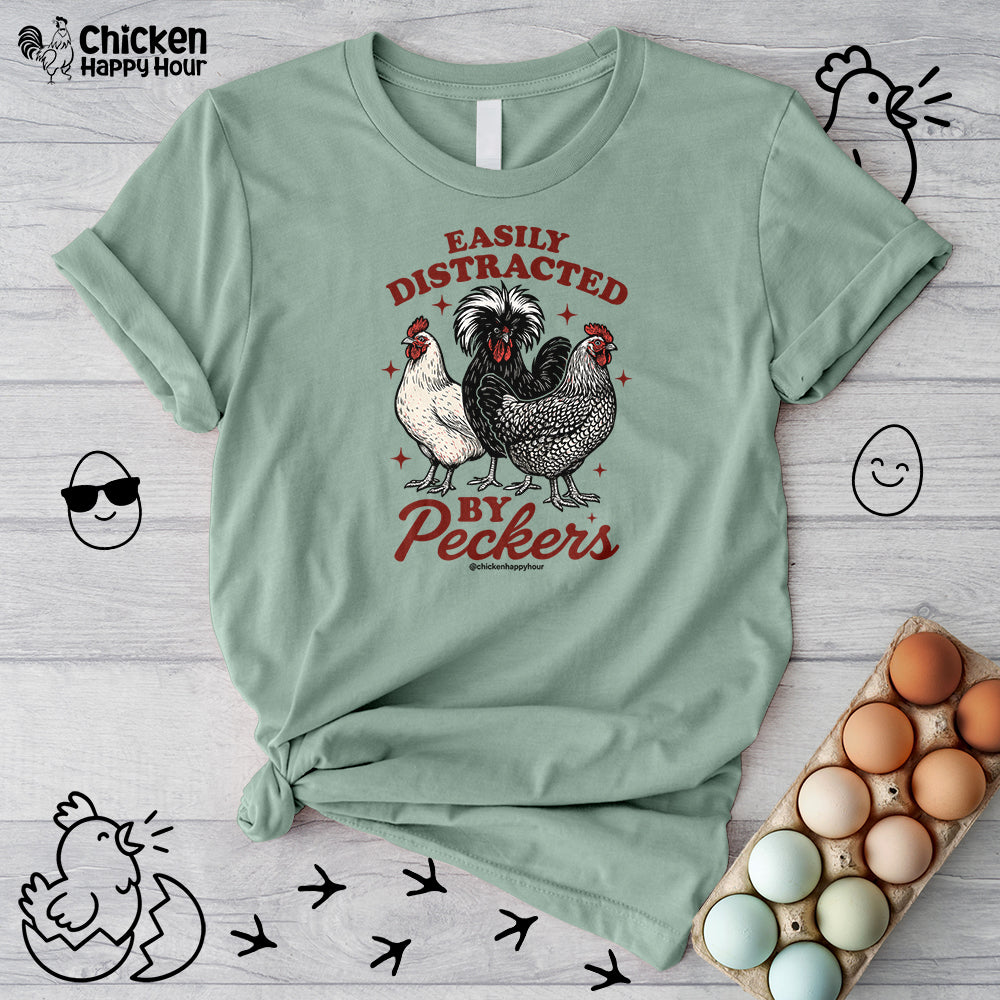 Easily Distracted By Peckers Unisex Tee