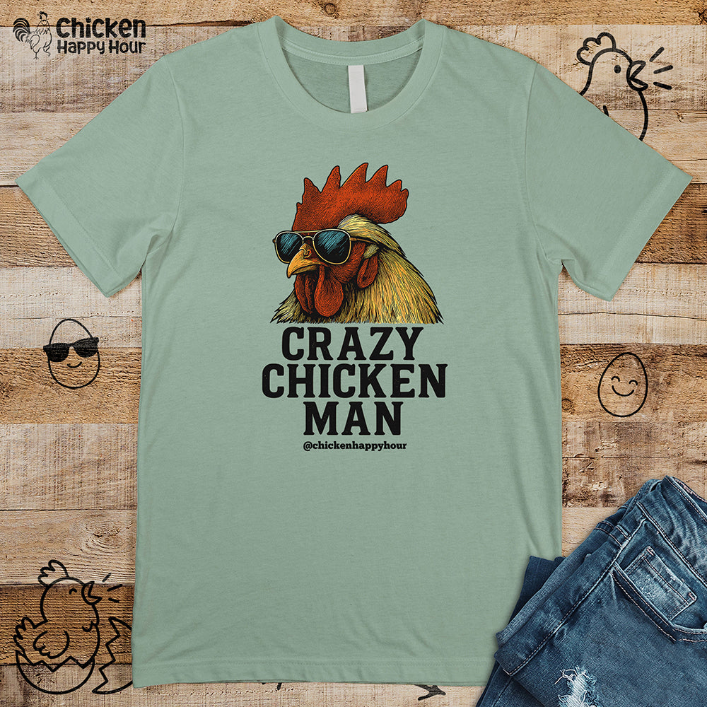 Crazy Chicken Man Unisex Tee