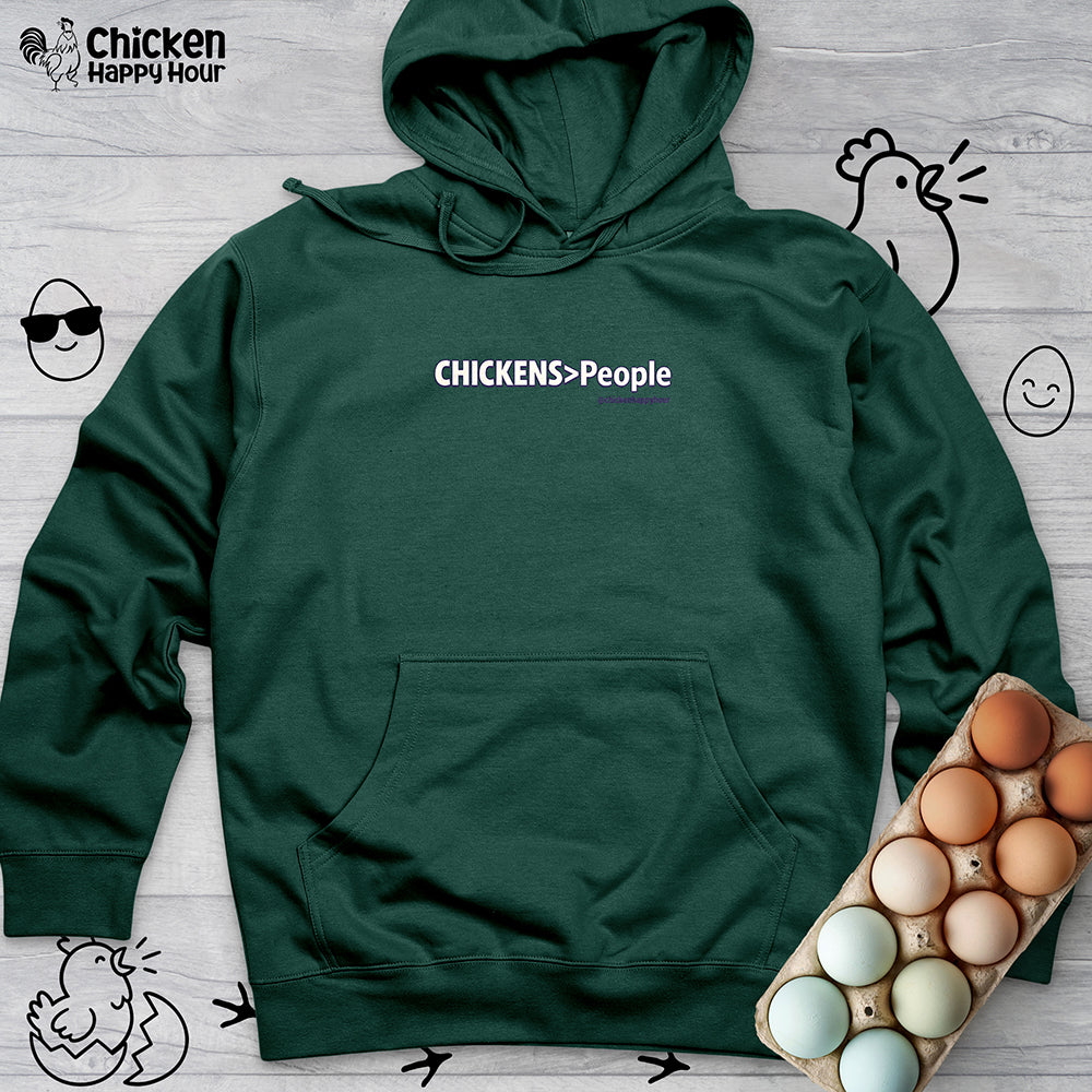 CHICKENS People Hooded Sweatshirt