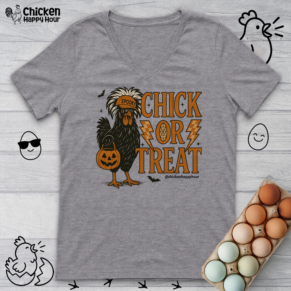 Chick or Treat 02 V-Neck Tee