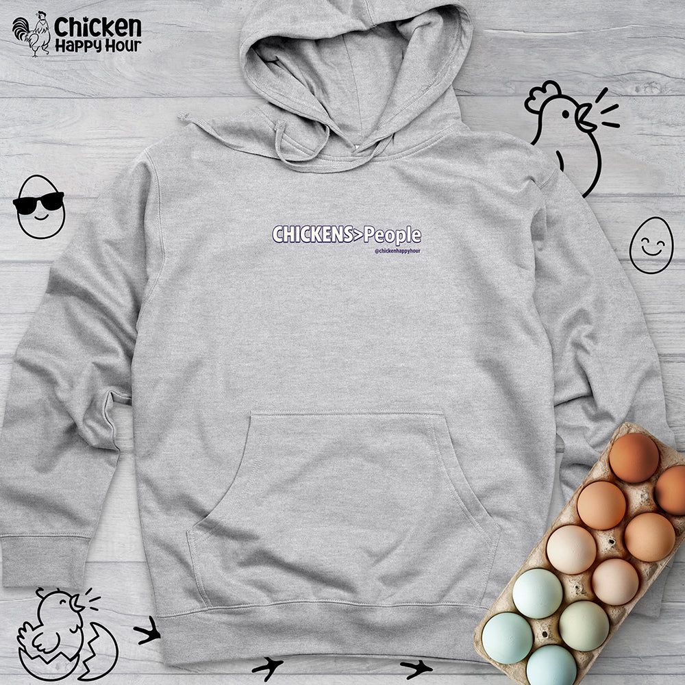 CHICKENS People Hooded Sweatshirt