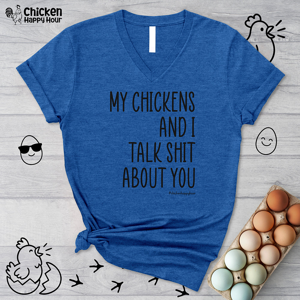 My Chickens V-Neck Tee