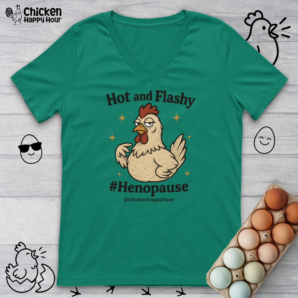 Hot and Flashy V-Neck Tee