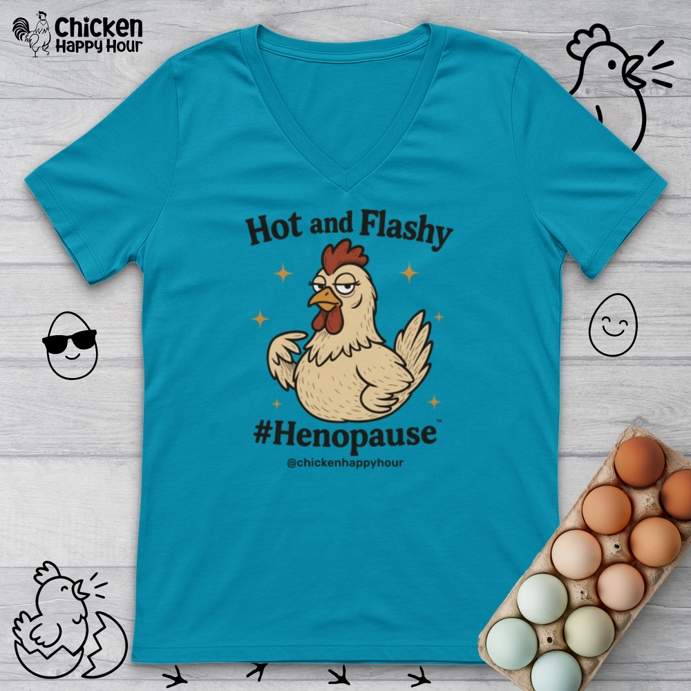 Hot and Flashy V-Neck Tee