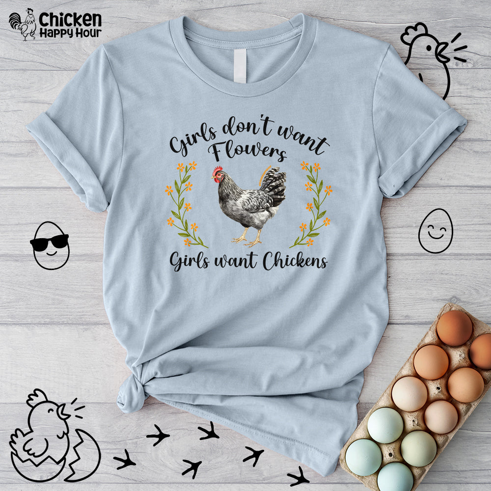Girls Want Chickens Unisex Tee