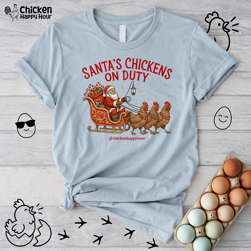 Santa’s Chickens on Duty Unisex Tee