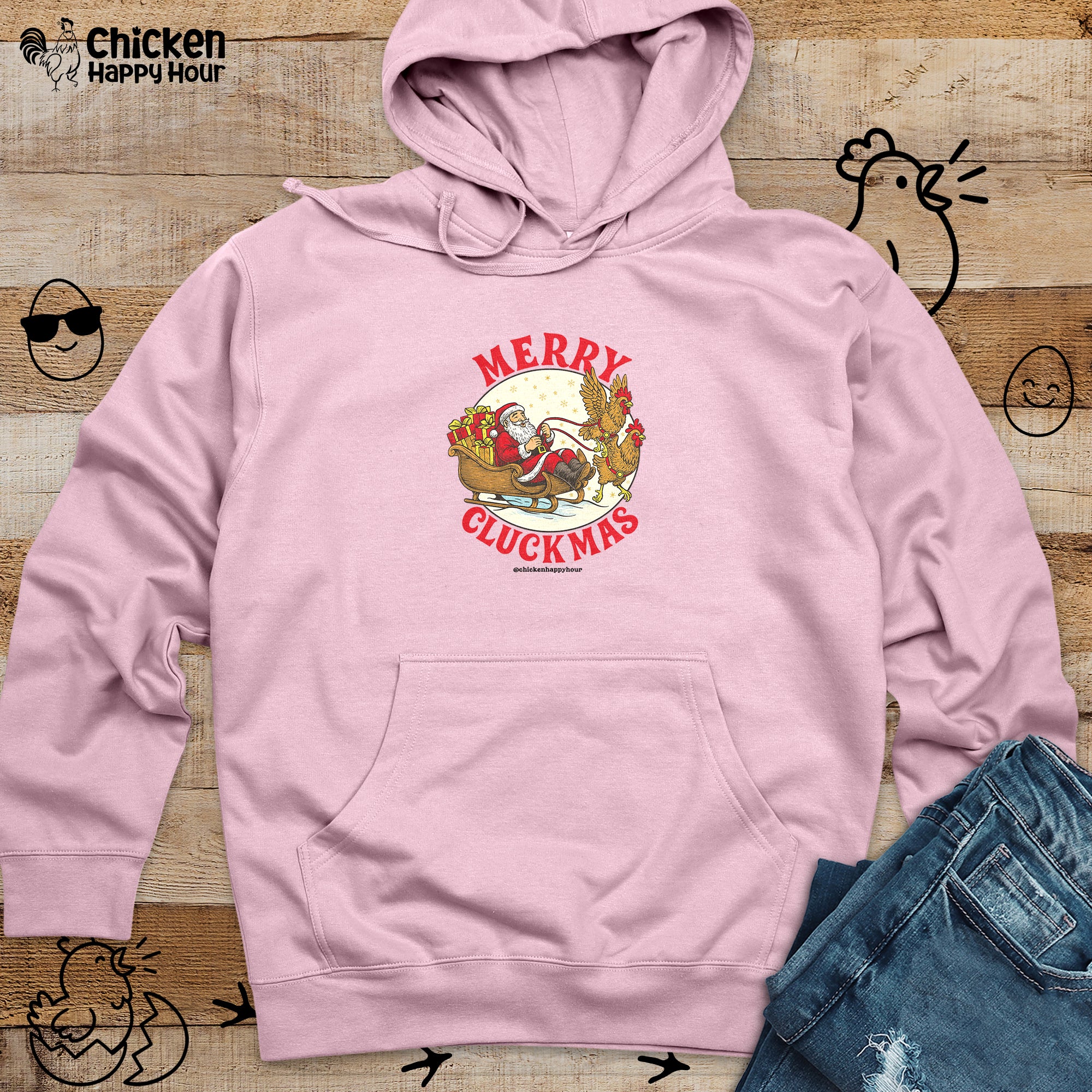 Merry Cluckmus Hooded Sweatshirt