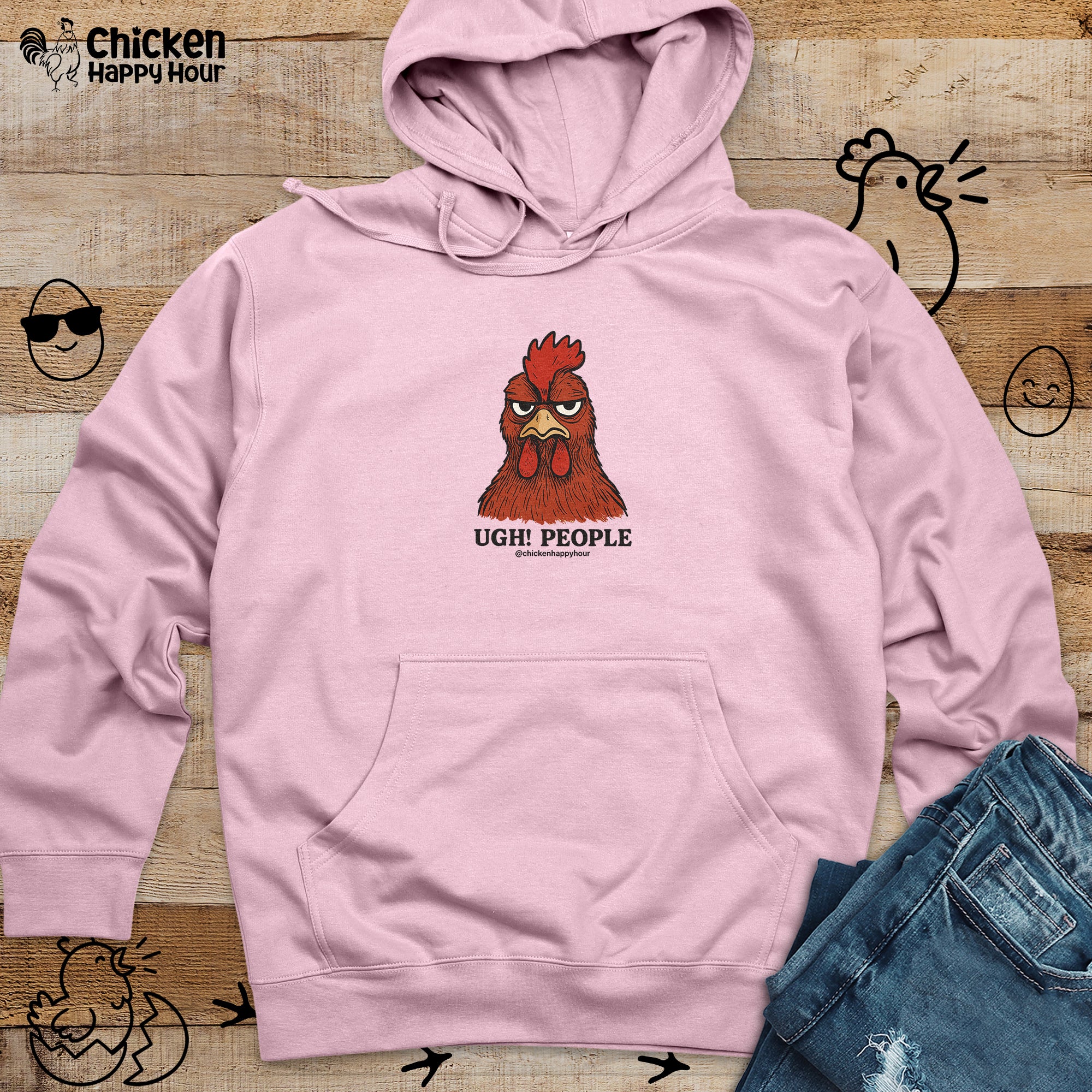 Ugh! People Hooded Sweatshirt