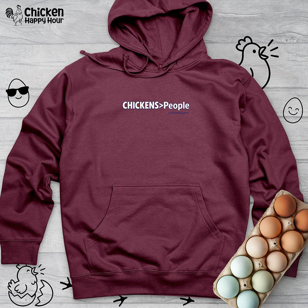 CHICKENS People Hooded Sweatshirt