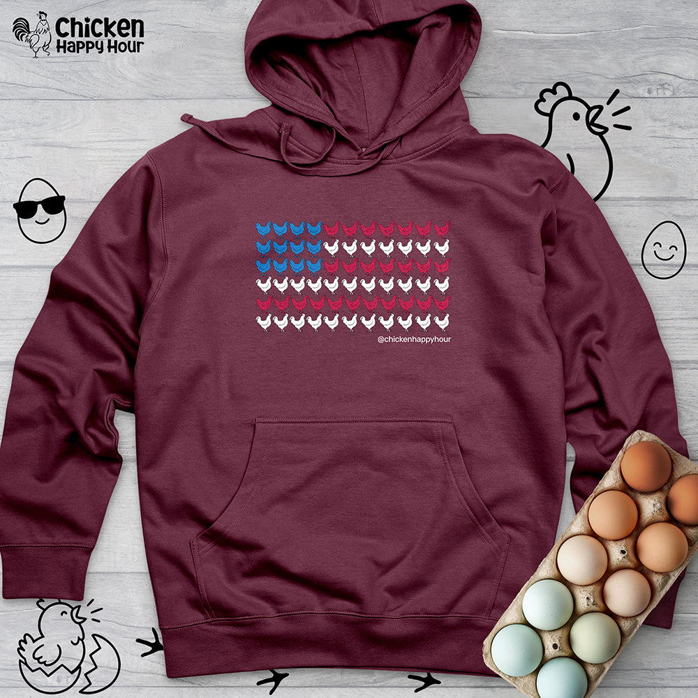 American Flag Chicken Hooded Sweatshirt