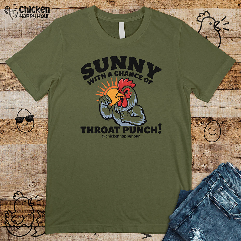 Sunny with a Chance of Throat Punch Unisex Tee
