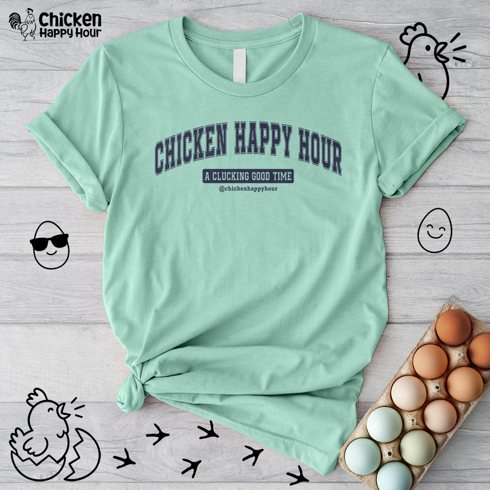 Chicken Happy Hour A Clucking Good Time Unisex Tee