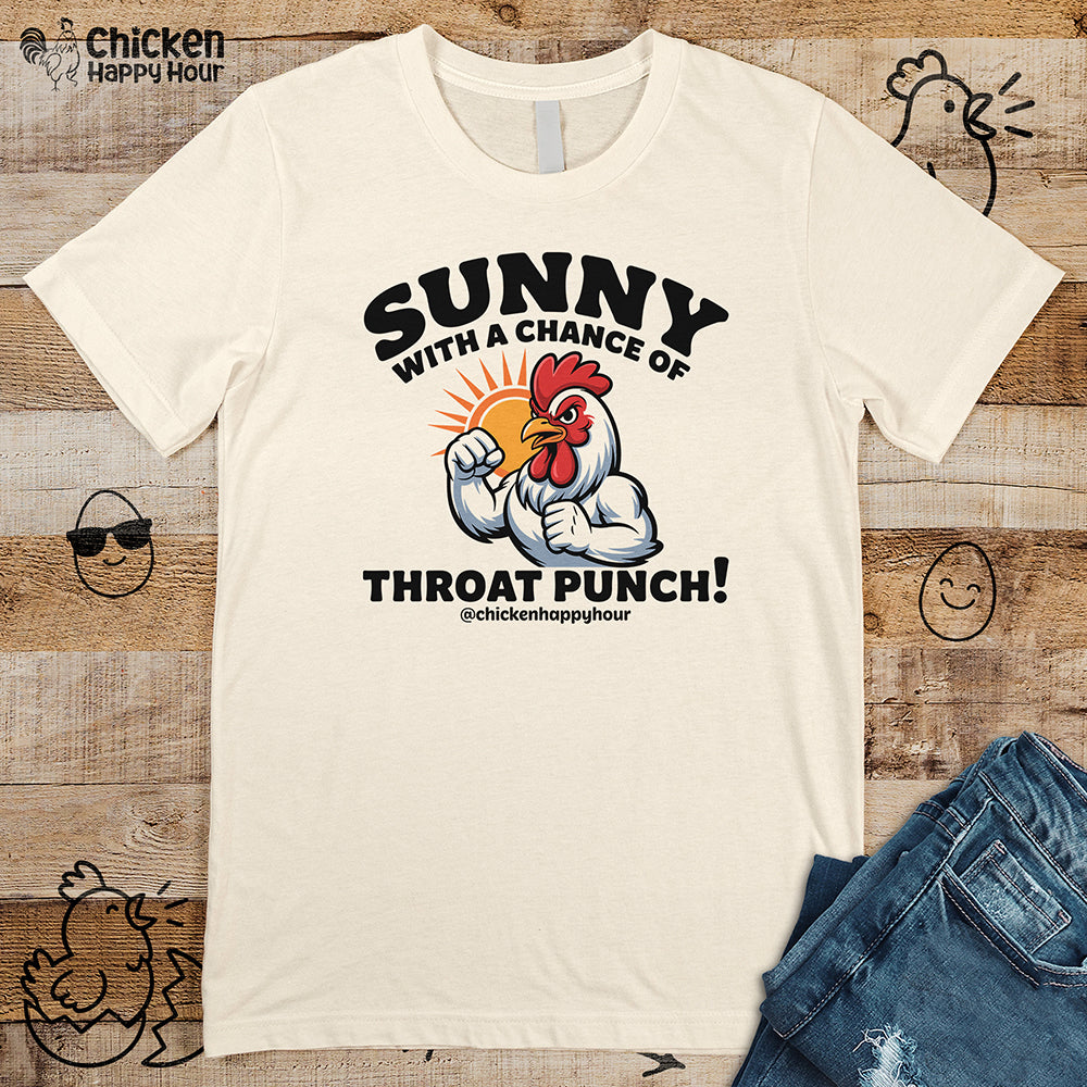 Sunny with a Chance of Throat Punch Unisex Tee
