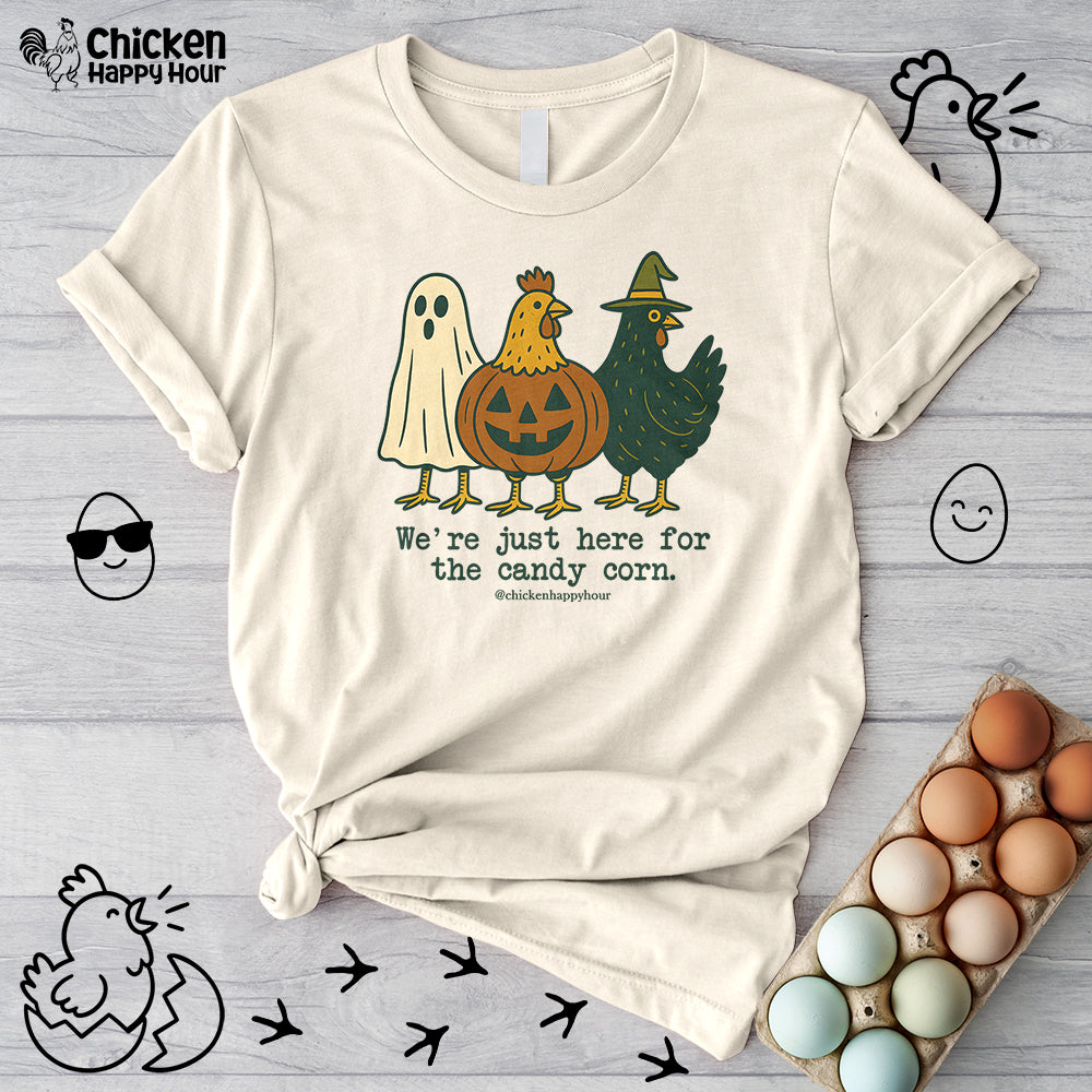 We're Just Here For the Candy Corn Unisex Tee
