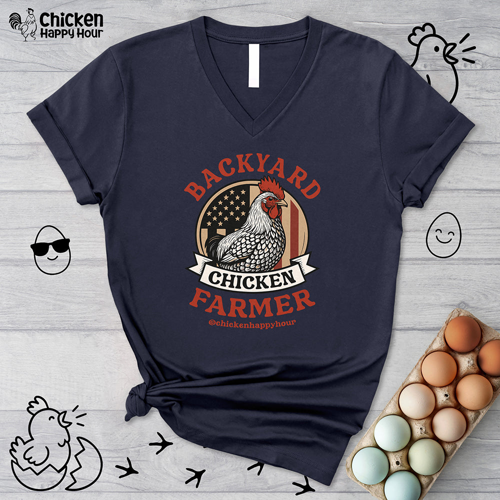 Backyard Chicken Farmer V-Neck Tee