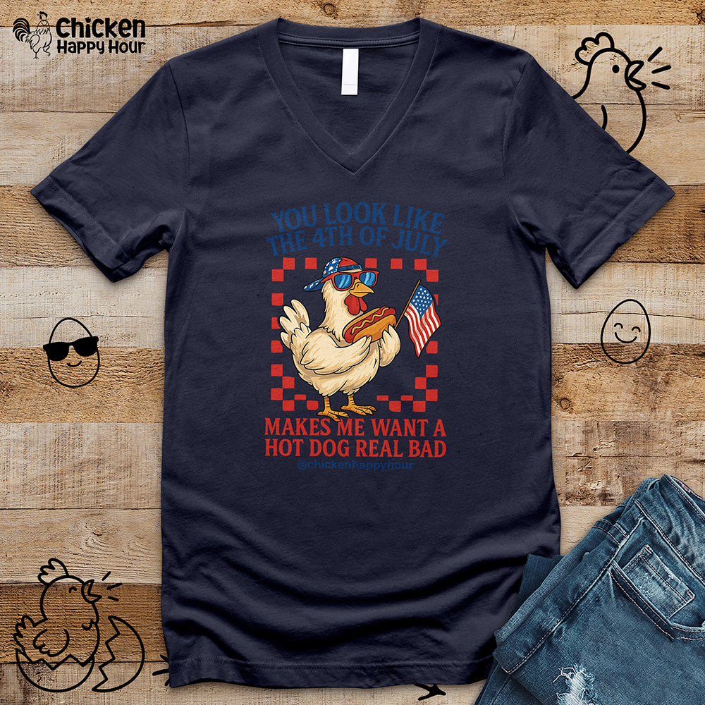You look like the 4th of July V-Neck Tee