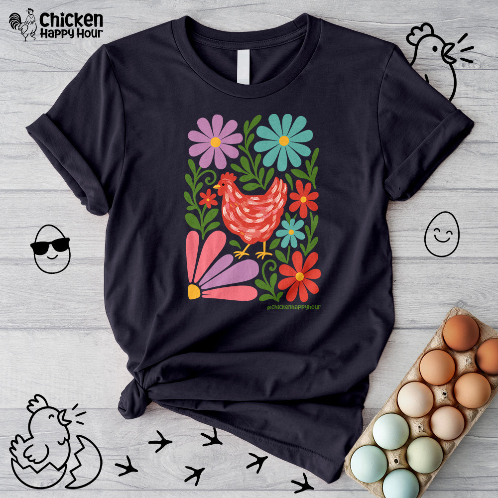 Chicken Blooms Unisex Tee