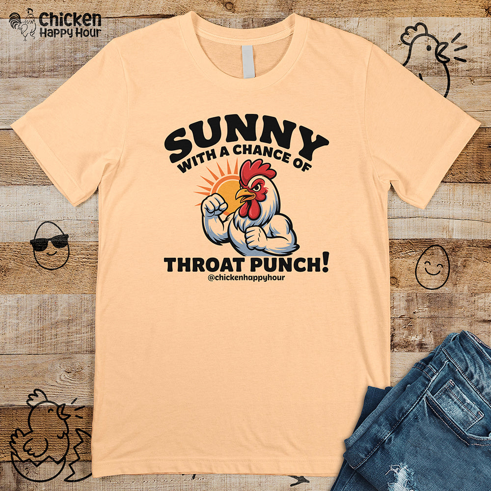 Sunny with a Chance of Throat Punch Unisex Tee