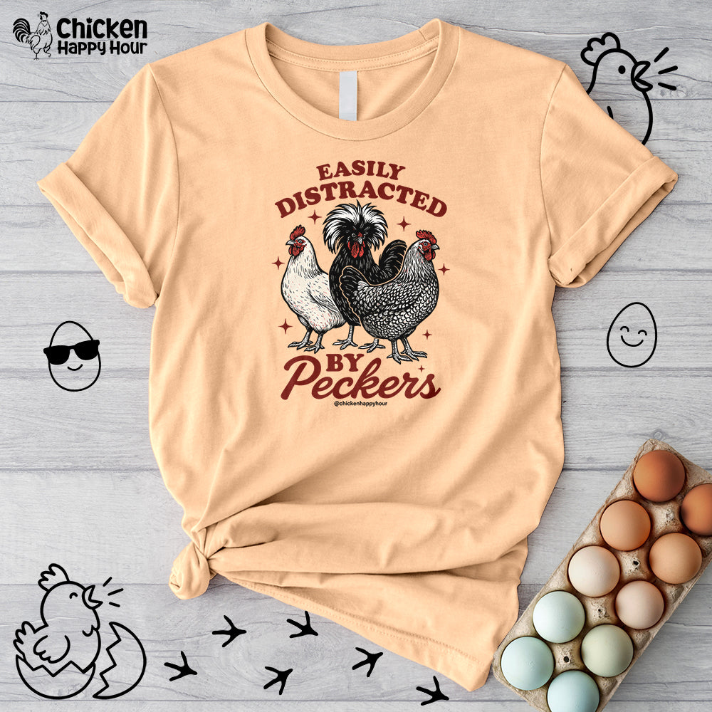 Easily Distracted By Peckers Unisex Tee