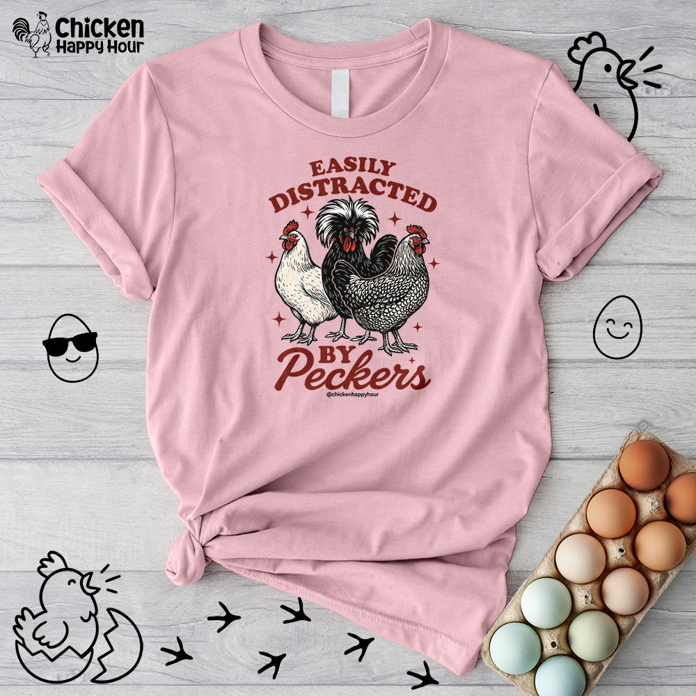 Easily Distracted By Peckers Unisex Tee