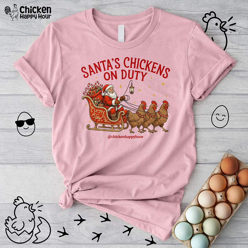Santa’s Chickens on Duty Unisex Tee