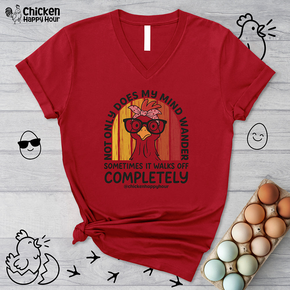 Not Only Does My Mind V-Neck Tee