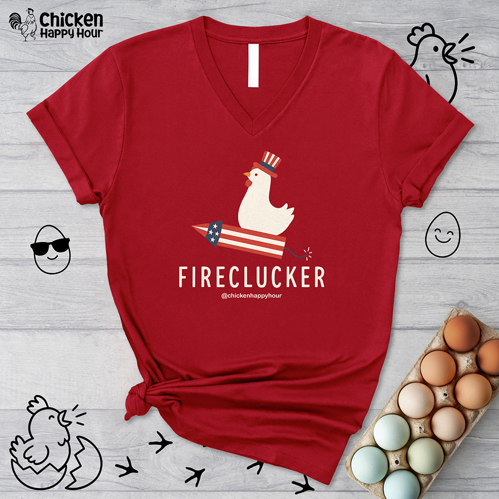 FIRECLUCKER V-Neck Tee