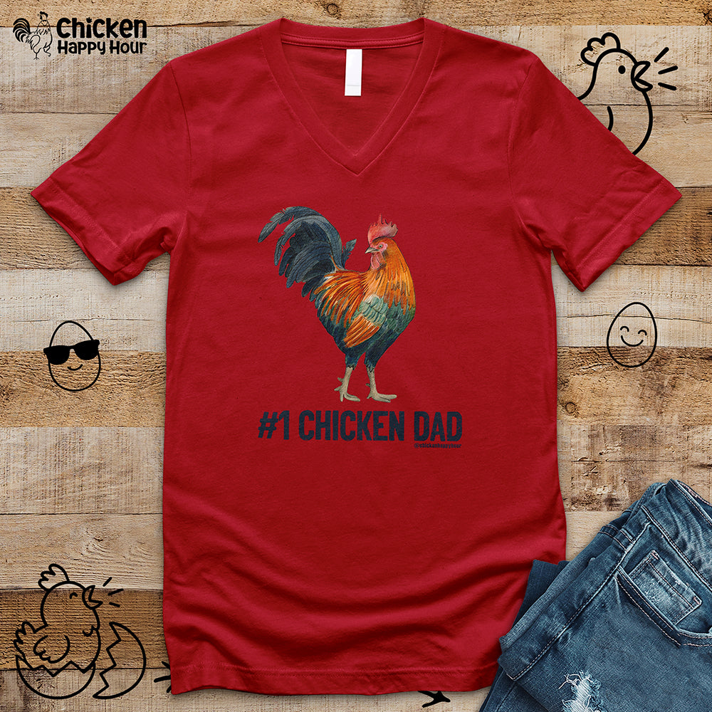 Chicken Dad V-Neck Tee