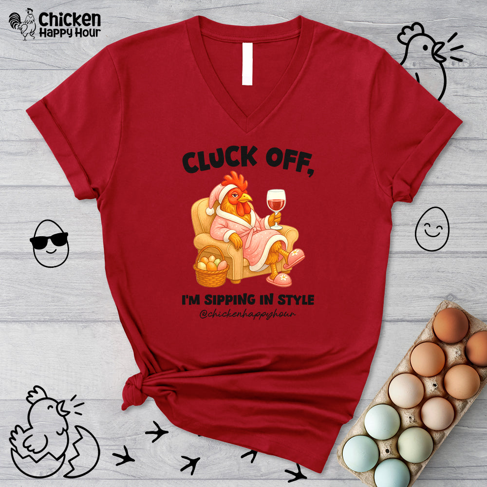 I’m Sipping in Style V-Neck Tee
