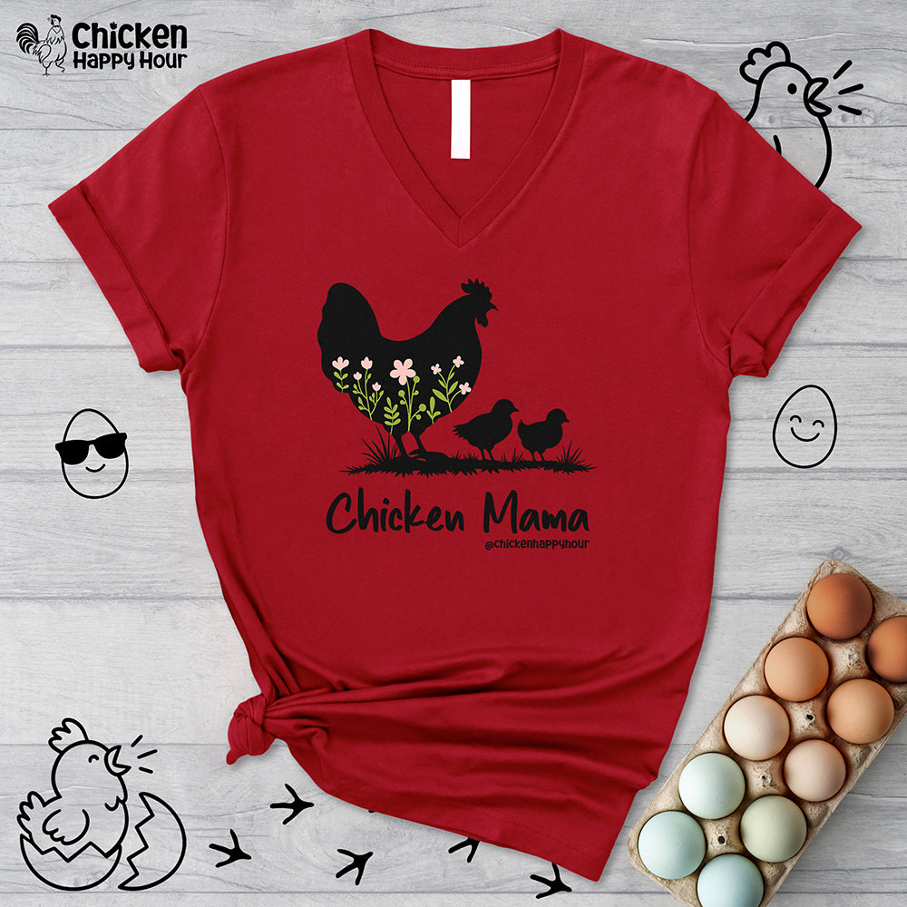 Chicken Mama V-Neck Tee