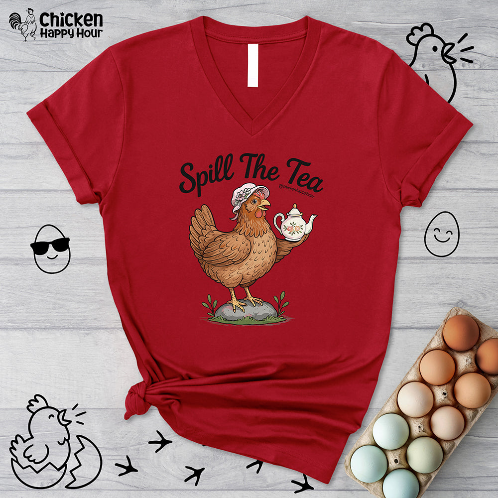 Spill The Tea V-Neck Tee