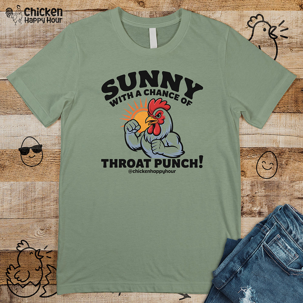 Sunny with a Chance of Throat Punch Unisex Tee