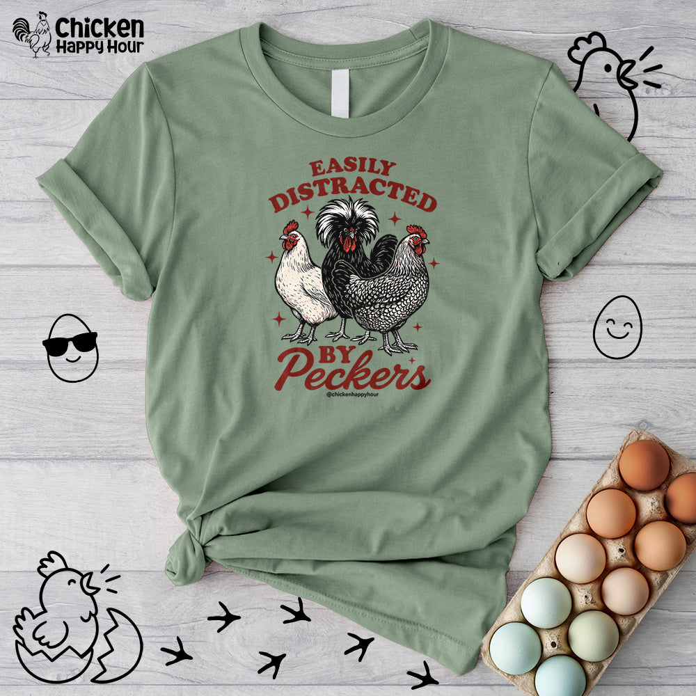 Easily Distracted By Peckers Unisex Tee