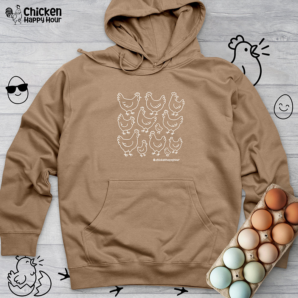 Chickens Hooded Sweatshirt