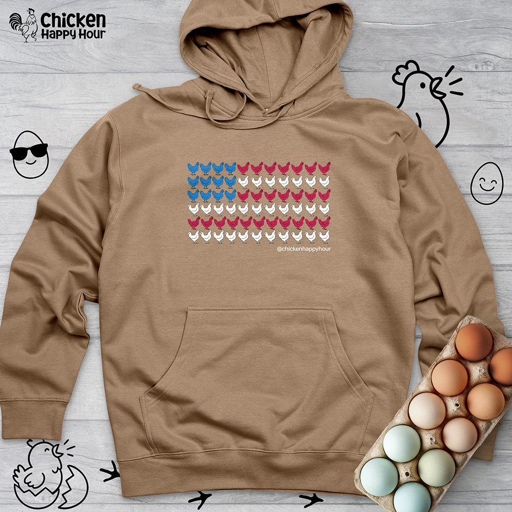 American Flag Chicken Hooded Sweatshirt
