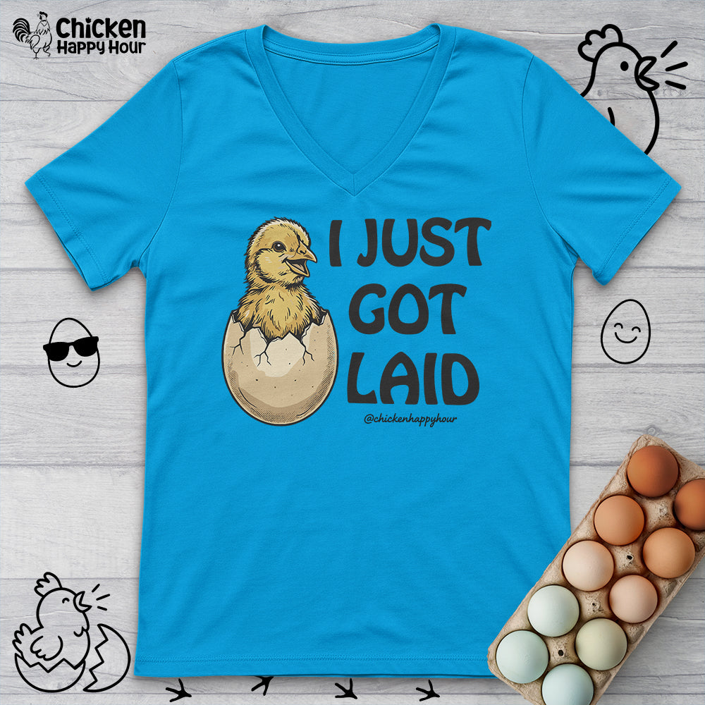 I Just Got Laid V-Neck Tee