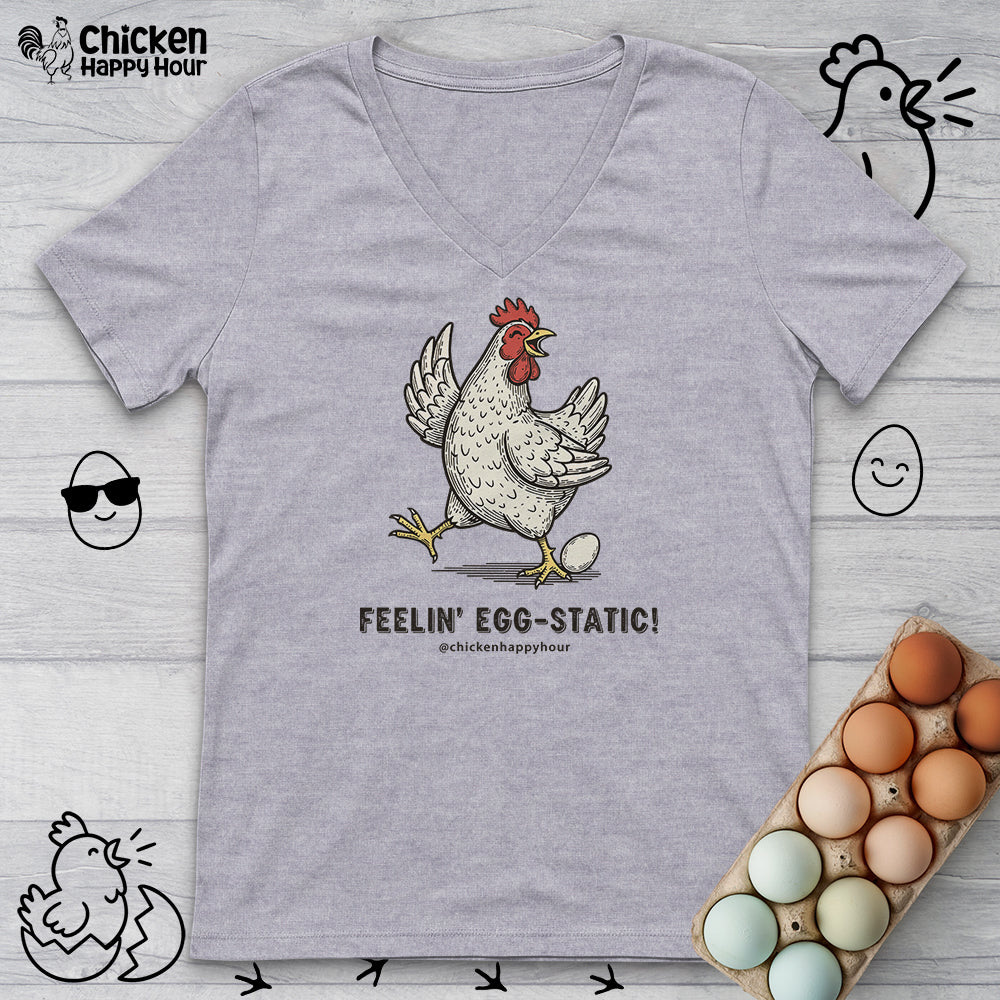 Feelin' Egg-Static! V-Neck Tee