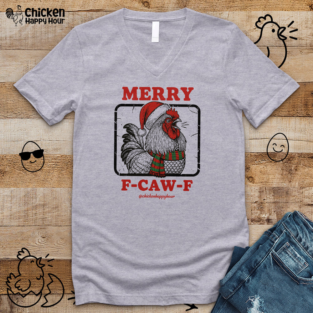 Merry F-Caw-F V-Neck Tee