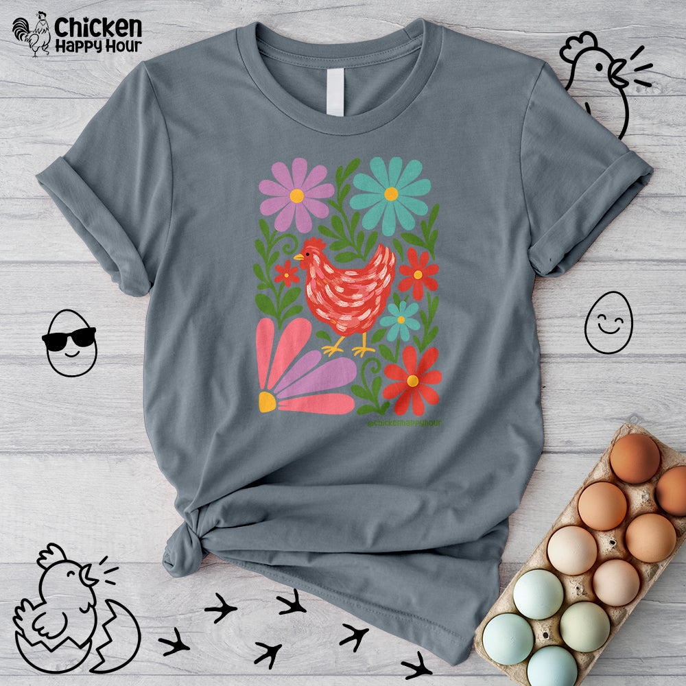 Chicken Blooms Unisex Tee