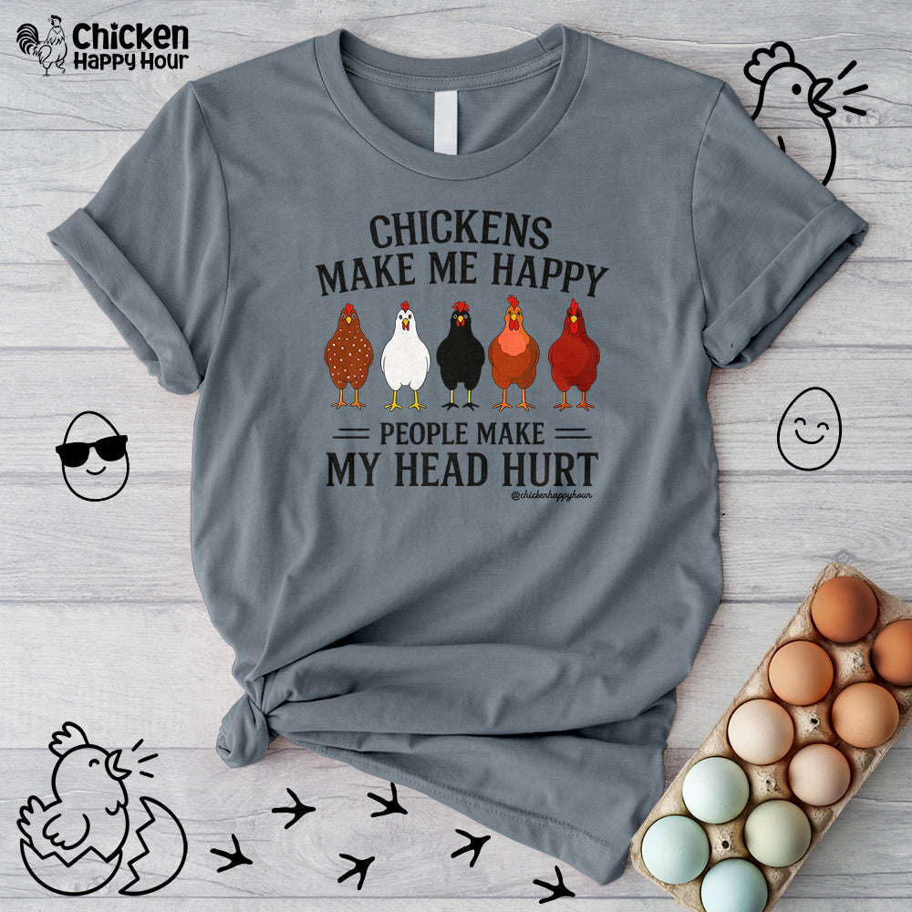 Chickens Make ME Happy Unisex Tee