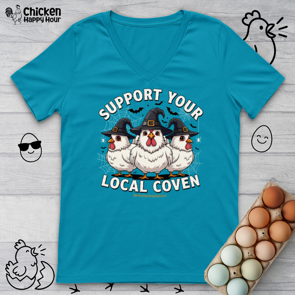 Support Your Local Coven V-Neck Tee