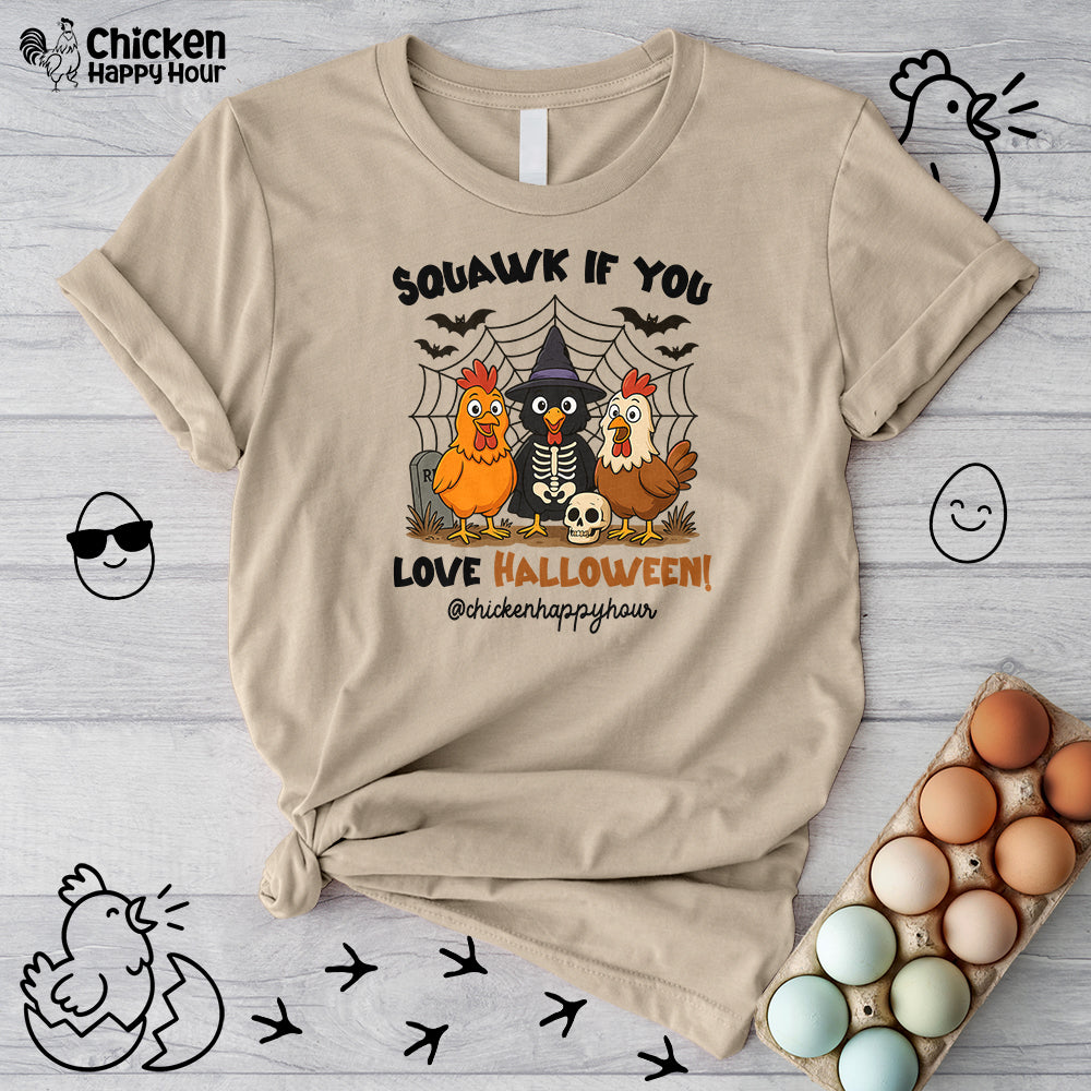 Squawk If You Love Halloween Unisex Tee