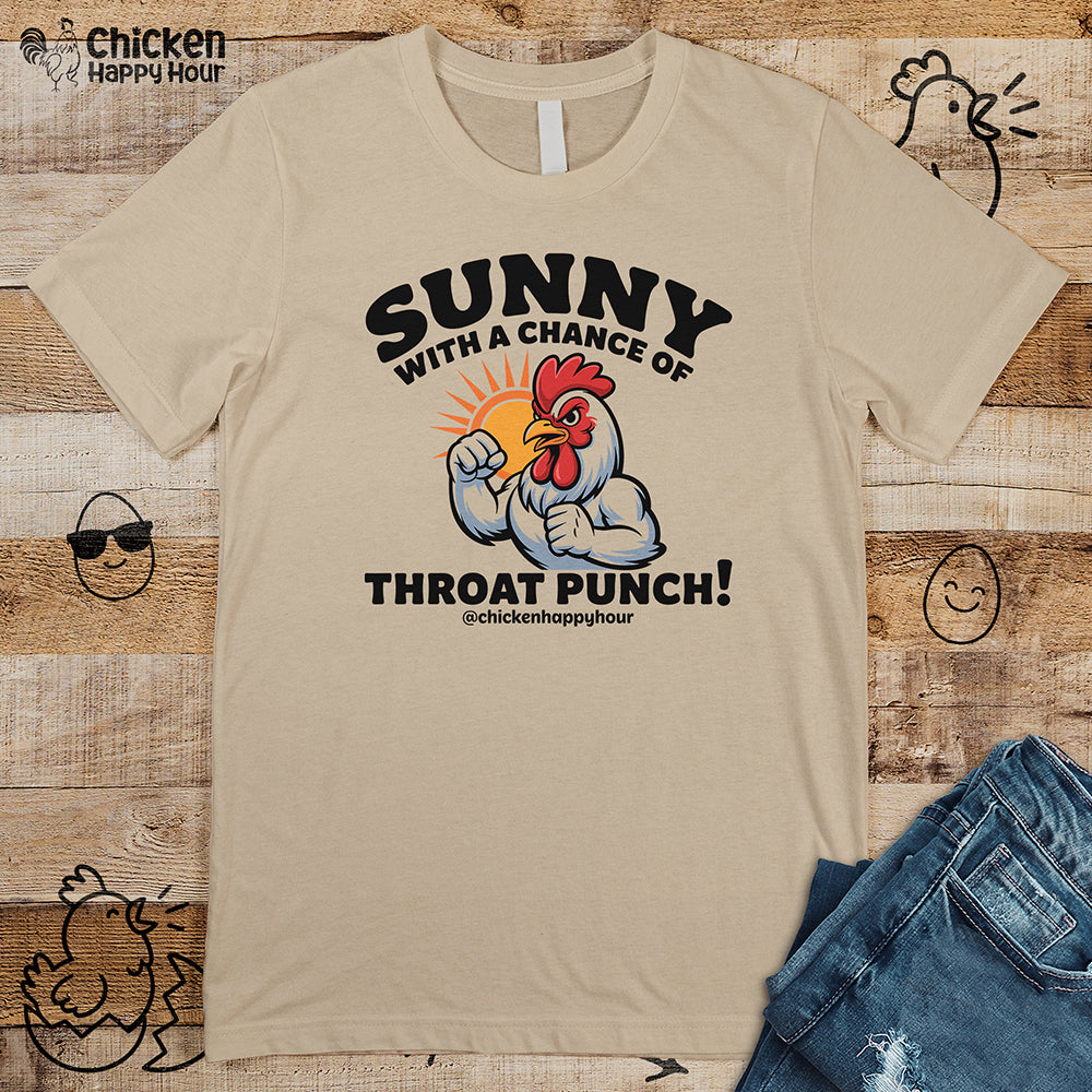 Sunny with a Chance of Throat Punch Unisex Tee