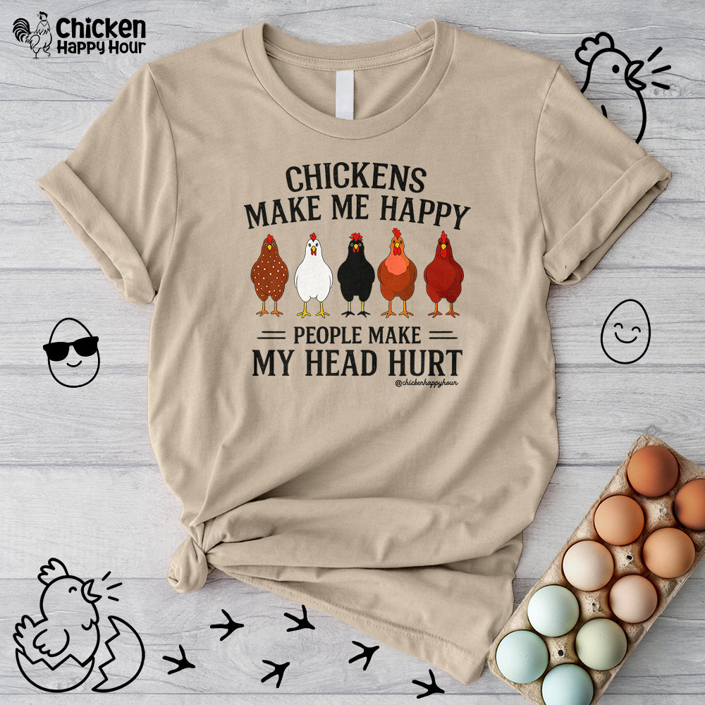 Chickens Make ME Happy Unisex Tee