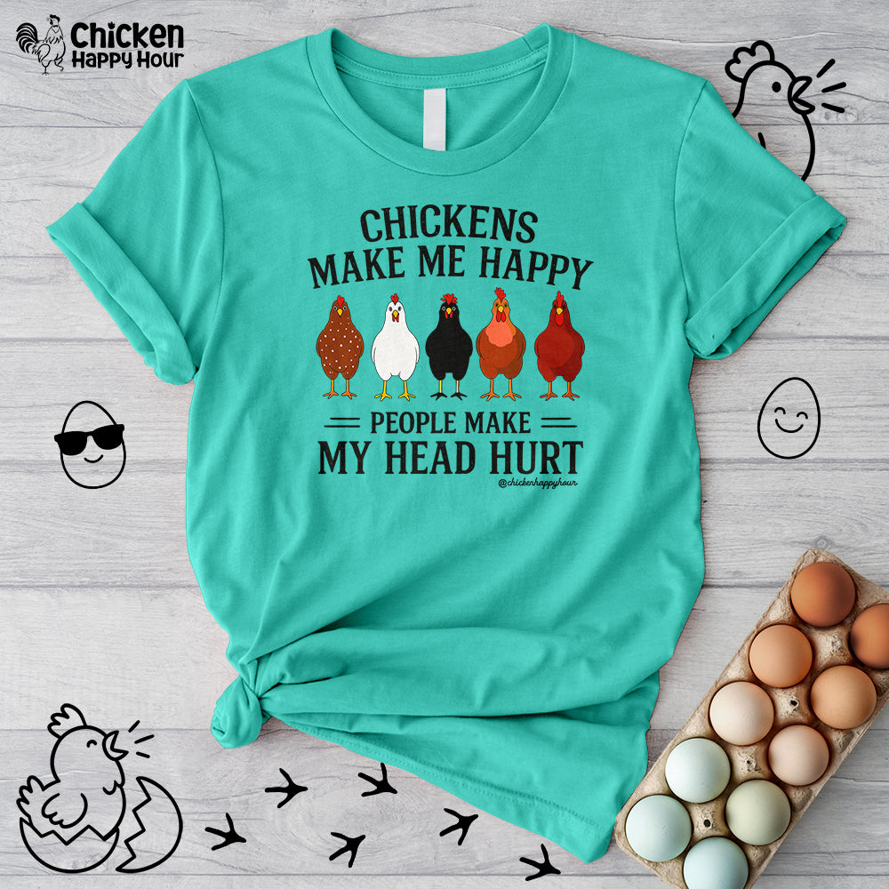 Chickens Make ME Happy Unisex Tee