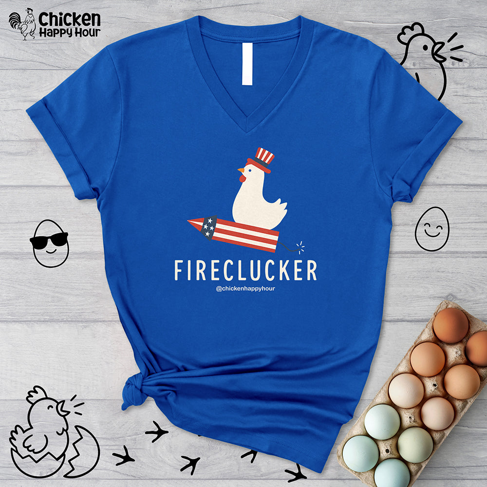 FIRECLUCKER V-Neck Tee