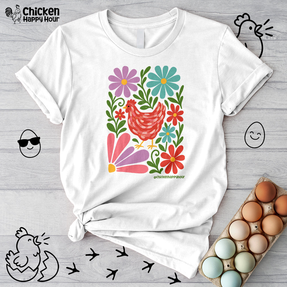 Chicken Blooms Unisex Tee