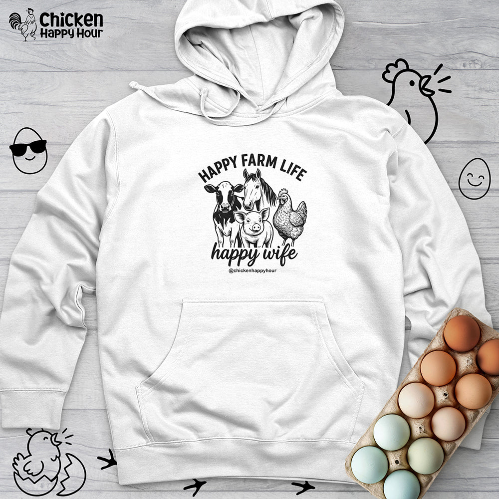 Happy Farm Life Happy Wife 01 Hooded Sweatshirt