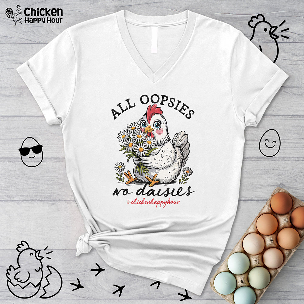 All Oopsies No Daisies V-Neck Tee